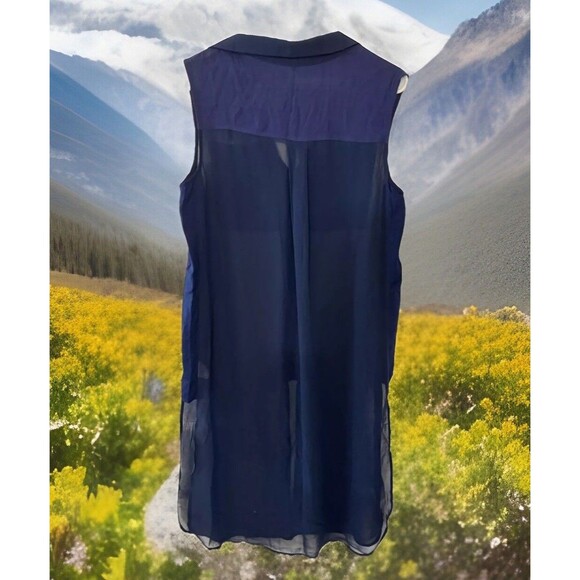 NWT Miss Me Tunic Button Up Chiffon Side Slit - size M - Picture 4 of 4